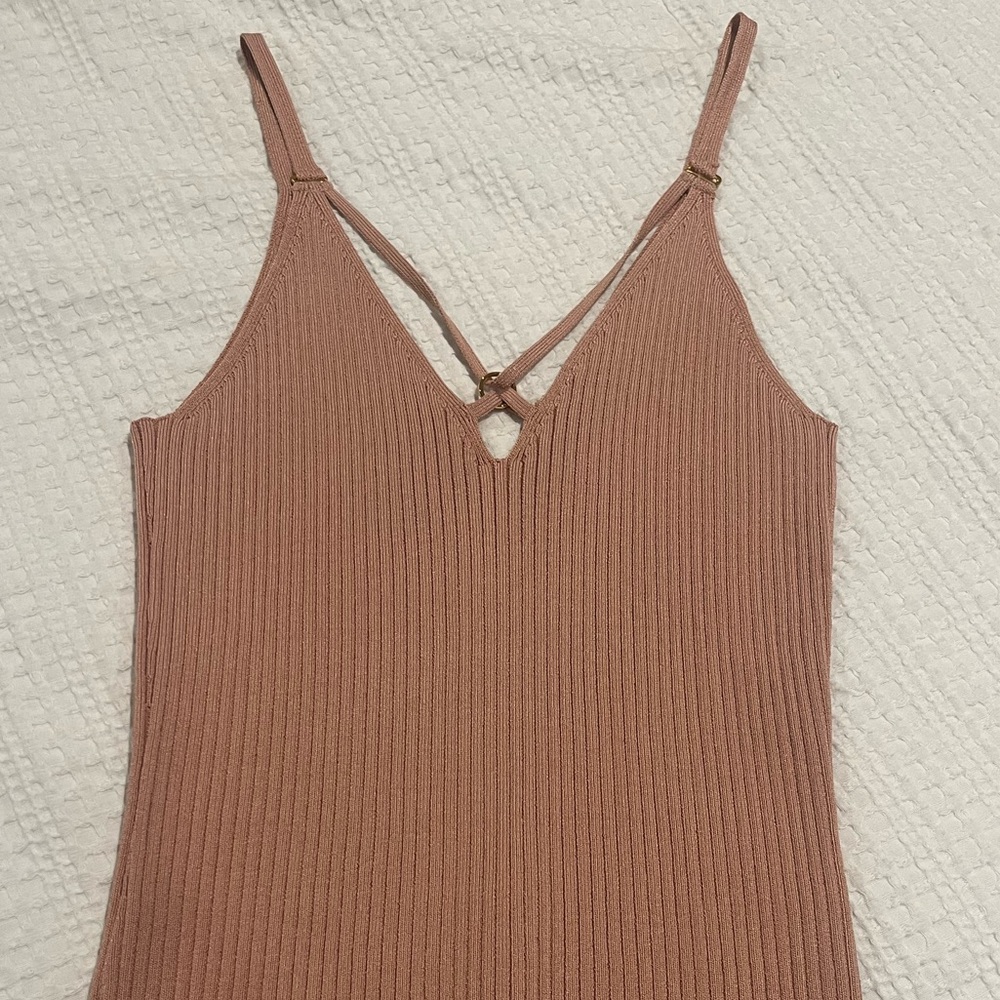 JONATHAN SIMKHAI Tatiana Ring Rib Knit Tank Top, XS. - Picture 4 of 4